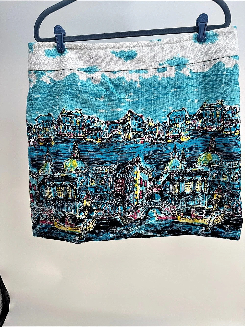 Talbots Venice Canal Print Skirt Blue & White Size 16P